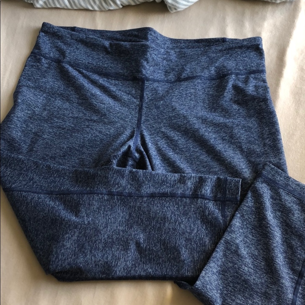 Under Armour Navy Striped Capri Leggings